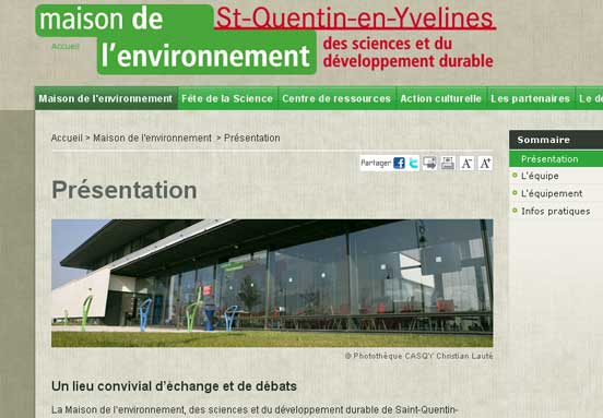 Maison de l'environnement, Saint-Quentin en Yvelines